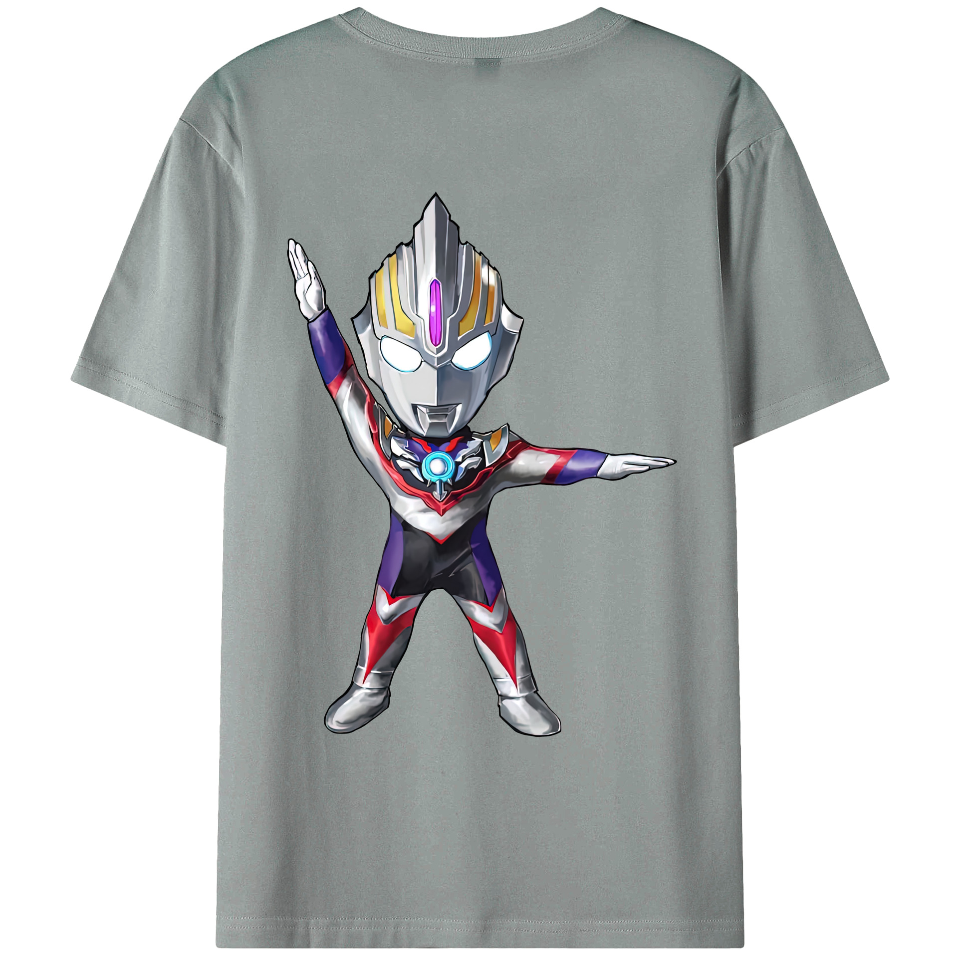 （画像用） ウルトラマン Ultraman 綿100％ メンズ半袖Tシャツ（バックプリント） 通気性